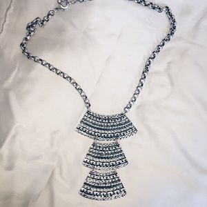 Silver tiger pendant necklace